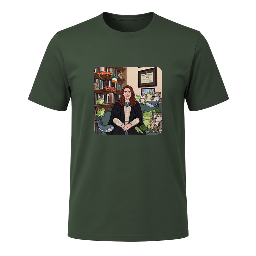 PhD in Love with Nature, on a t-shirt