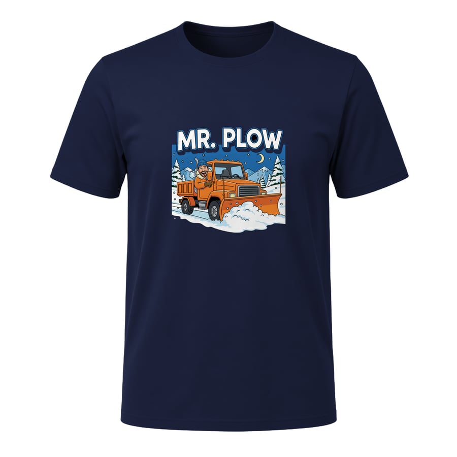 Snowy Adventures with Mr. Plow!, on a t-shirt